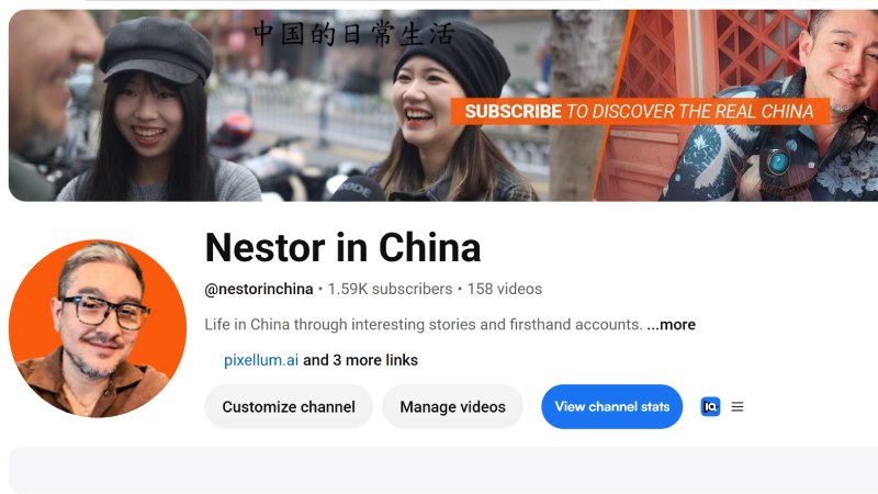 Nestor in China YouTube channel